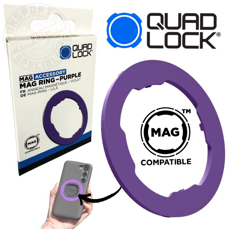 QUAD LOCK MAG Case Ring farbige Ersatz Ringe für Handy Hülle Lila