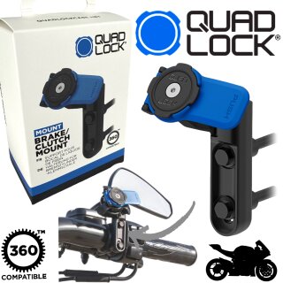 QUAD LOCK Brake Clutch Mount Motorrad Bremshebel Klemmschellen Handy Halter