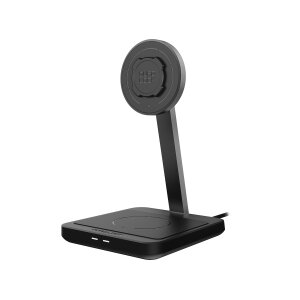 QUAD LOCK MAG Mount DUAL Desktop Alu Wireless Handy Lade Station Office / Home USB