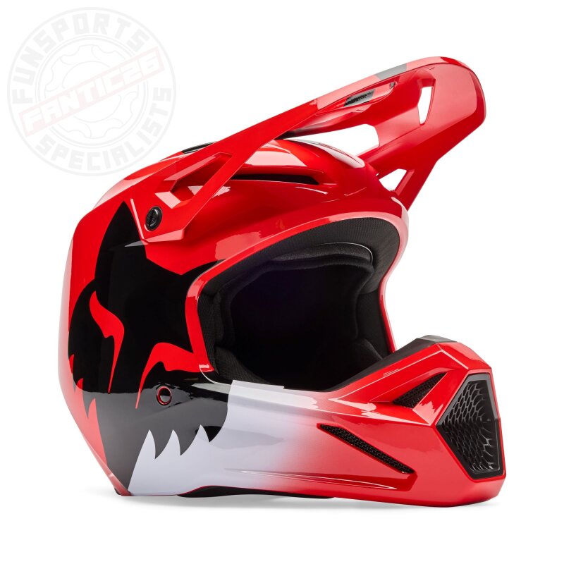 Fox V1 Shield Motorrad Motocross Helm Rot L