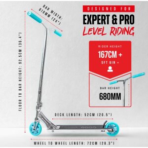 CORE SL3 Stunt-Scooter Park H=92,5cm Chrome/Teal