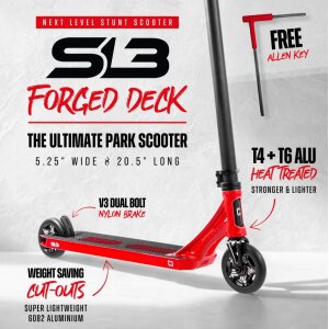 CORE SL3 Stunt-Scooter Park H=92,5cm Schwarz/Rot