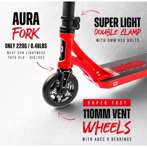 CORE SL3 Stunt-Scooter Park H=92,5cm Schwarz/Rot