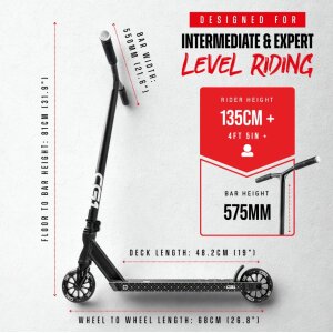 CORE CG1 Stunt-Scooter Park H=81cm Schwarz