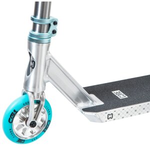 CORE CG1 Stunt-Scooter Park H=81cm Silber Gebürstet / Türkis