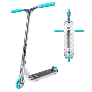 CORE CG1 Stunt-Scooter Park H=81cm Silber Gebürstet / Türkis