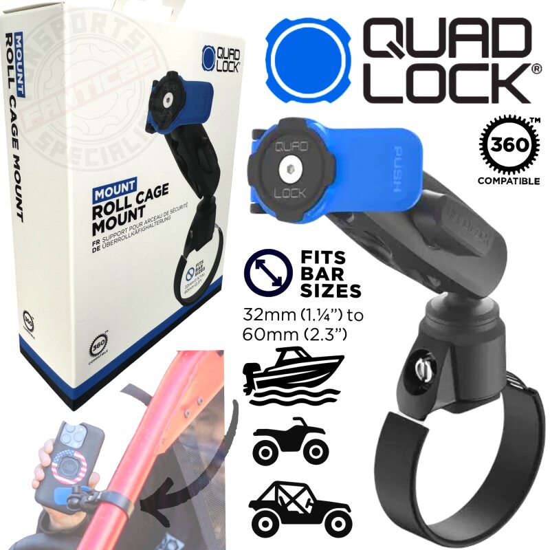 QUAD LOCK 360 Roll Cage Mount Rollkäfig Schlauchschelle Handy Halter