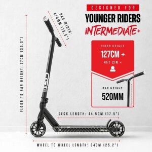 CORE CG1 Mini Stunt-Scooter Park H=77cm Schwarz