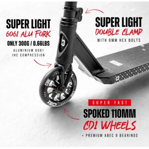CORE CG1 Mini Stunt-Scooter Park H=77cm Schwarz