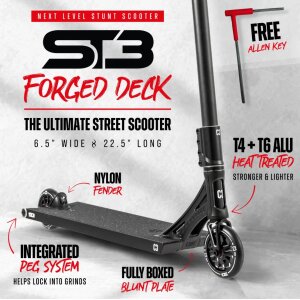 CORE ST3 Stunt-Scooter Street H=96cm Schwarz