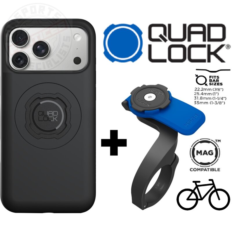 QUAD LOCK MAG Case Fahrrad Handy Hülle + Front Mount für iPhone 17 Pro