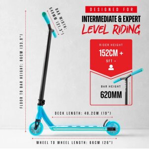 CORE CL1 Stunt-Scooter Park H=86cm Türkis