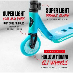 CORE CL1 Stunt-Scooter Park H=86cm Türkis