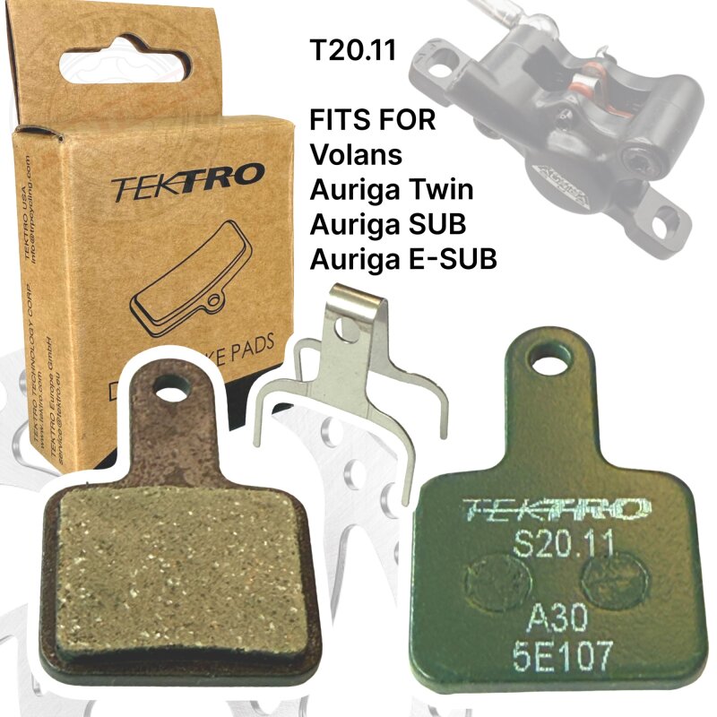 Tektro S20.11 Resin Auriga SUB Fahrrad Scheibenbremsbeläge 2 Kolben Performance Grün