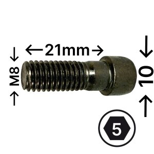 Chilli Stunt-Scooter Klemmschraube Spezial M8 x 21 Kleiner Kopf