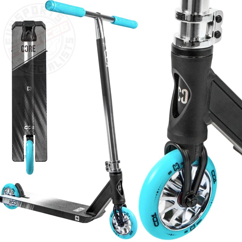 CORE CD1 Stunt Scooter Park 78cm Chrome/Türkis