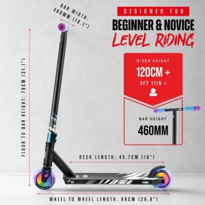 CORE CB1 Stunt-Scooter Park H=79cm Schwarz/Neochrome