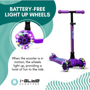 i-Glide verstellbarer Kinderroller für 2-8 Jährige Lila