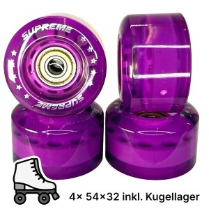 Supreme Rollers Rollschuh Rollen 54mm 82A Lila (4er Set)
