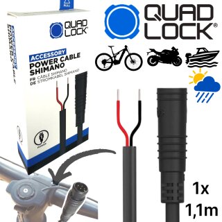 QUAD LOCK Power Cable Wireless Ladegerät 12V kompatibel mit Shimano Ebike