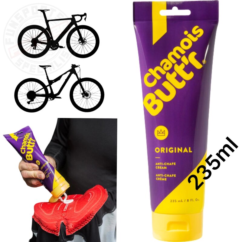 CHAMOIS BUTT'R Radsport Sitzcreme Anti Wund Scheuer Sitzpolster 235ml