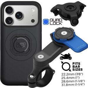 QUAD LOCK Motorrad Lenker Handyhalterung +...