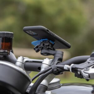 QUAD LOCK Motorrad Lenker Handyhalterung + Vibrationsdämpfer + MAG Hülle für Iphone