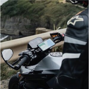 QUAD LOCK Motorrad Lenker Handyhalterung PRO + Vibrationsdämpfer + MAG Hülle für Iphone