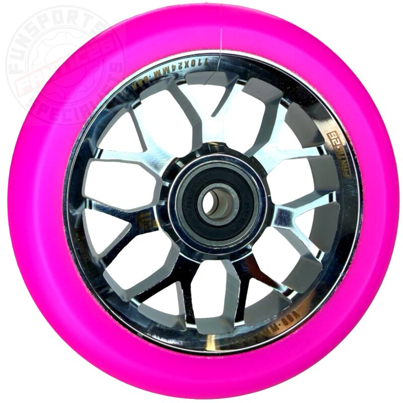 Fantic26 Spy7 Stunt-Scooter Rolle 110mm Abec11 Chrome/Pu Pink