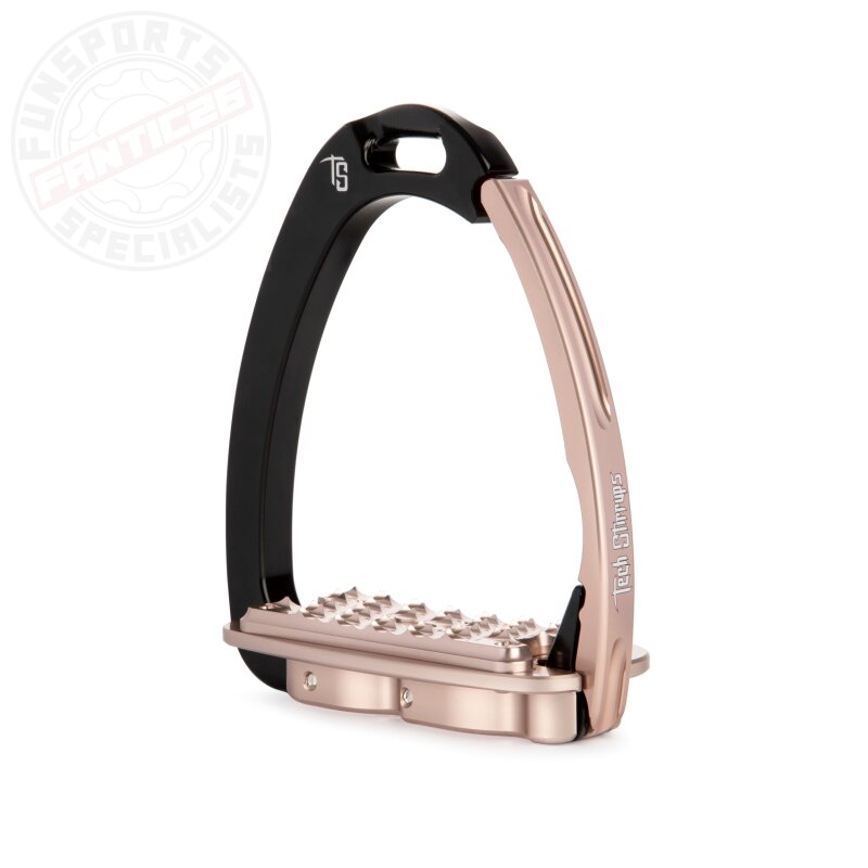 Tech Stirrups Venice Sloped EVO Sichereheitssteigbügel Rosegold/Schwarz
