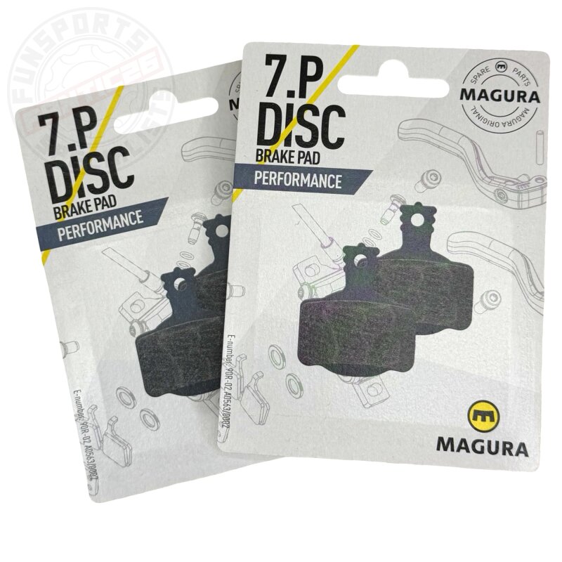 2x Magura MT Original Fahrrad MTB Bremsbeläg 7.P Performance (2Kolben) Grau (2Paar)