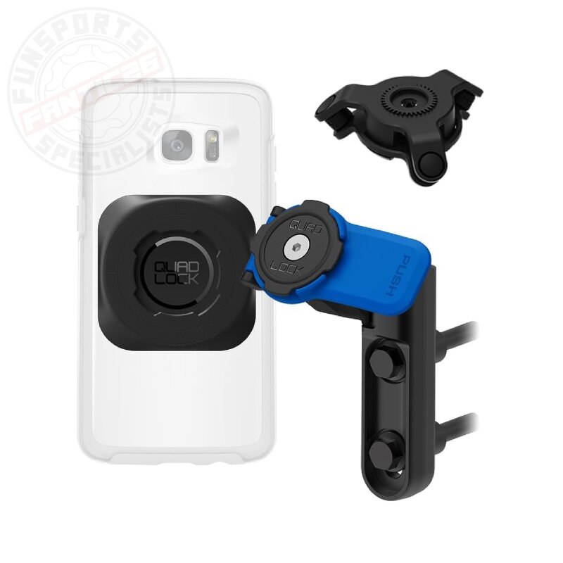 QUAD LOCK Motorrad Handyhalterung Bremskupplung + Vibrationsdämpfer + MAG Universal Klebe Pad