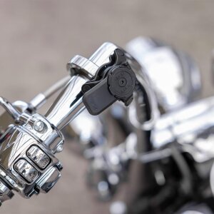 QUAD LOCK Motorrad Lenker Handyhalterung  PRO Chrome XL + Vibrationsdämpfer + MAG Universal Klebe Pad