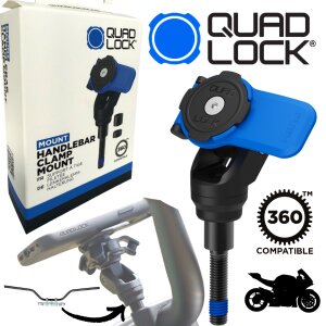 QUAD LOCK 360 Handlebar Clamp Mount Motorrad...