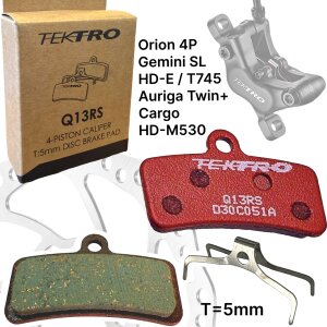 Tektro Q13RS Resin Fahrrad Scheibenbremsbeläge 4...