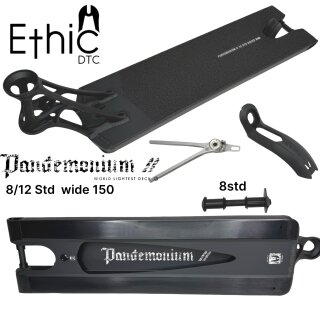 Ethic DTC Pandemonium V2 8/12STD BOXED Stunt Scooter Deck Schwarz matt 540mm