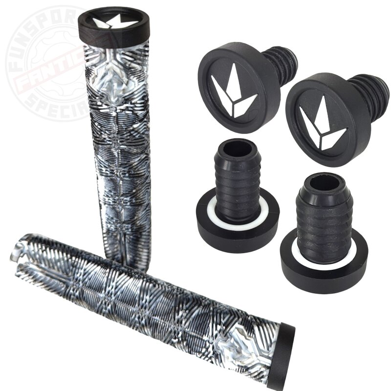 Blunt Stunt-Scooter / BMX Griffe V3 Soft 160mm Lang schwarz / weiß