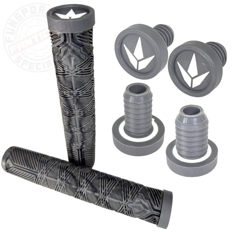 Blunt Stunt-Scooter / BMX Griffe V3 Soft 160mm Lang grau / schwarz