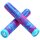 Blunt Stunt-Scooter / BMX Griffe V3 Soft 160mm Lang lila / türkis / pink