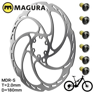 Magura Fahrrad MTB E-Bike Bremsscheibe MDR-S 2.0 6-Loch 180mm
