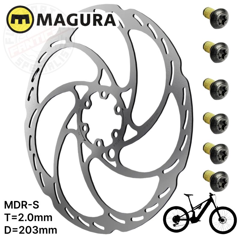 Magura Fahrrad MTB E-Bike Bremsscheibe MDR-S 2.0 6-Loch 203mm