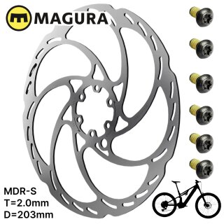 Magura Fahrrad MTB E-Bike Bremsscheibe MDR-S 2.0 6-Loch 203mm