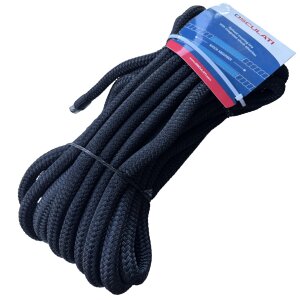 Boot Festmacherleine mit Ruck Dämpfer anlege Mooring Seil Schwarz