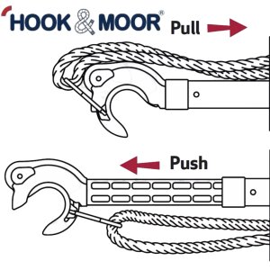 Robline HOOK & MOOR Vario Automatik Festmacher Teleskop Bootshaken Gr2 1-2,5m
