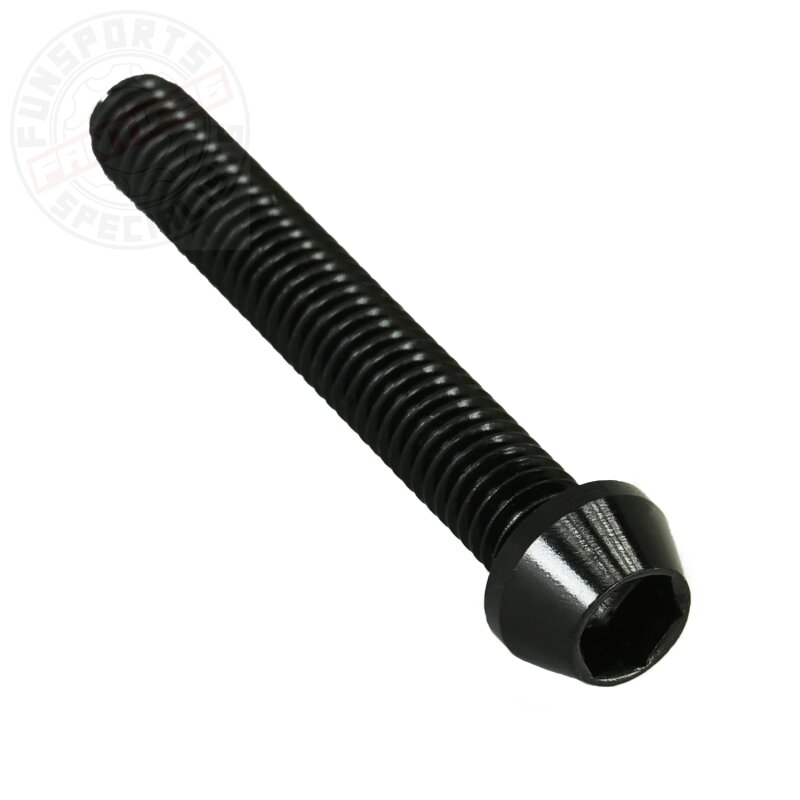 Aluschraube M6x40 konisch 5mm Innensechskant schwarz