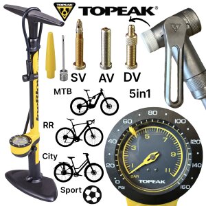 Topeak JOE BLOW Sport III Fahrrad Stand Pumpe SV AV DV...