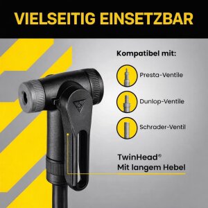 Topeak JOE BLOW Sport III Fahrrad Stand Pumpe SV AV DV...