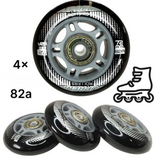 Supreme Rollers Venice Inliner Skate Rollen 76mm 82A Grau (4er Set)