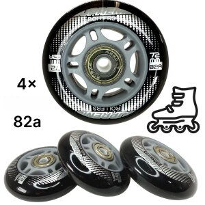 Supreme Rollers Venice Inliner Skate Rollen 76mm 82A Grau...