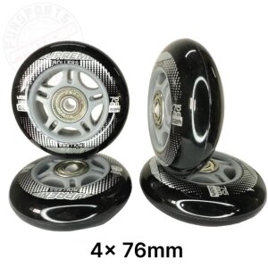 Supreme Rollers Venice Inliner Skate Rollen 76mm 82A Grau...